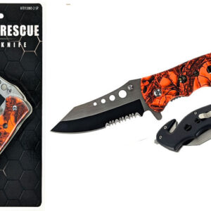 Seat belt/ Window breaker serrated knife 4.75"