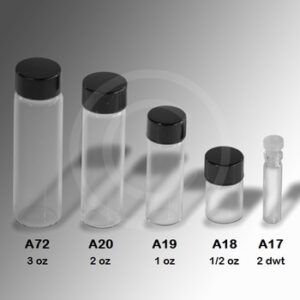 Glass Sample Bottles A18 1/2oz -Set of six