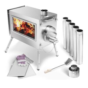 Large Wood Stove With Fire-Resistant Glass "Caminus M"