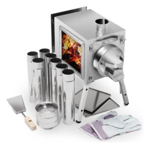 Small Wood Stove With Fire-Resistant Glass "Caminus S"