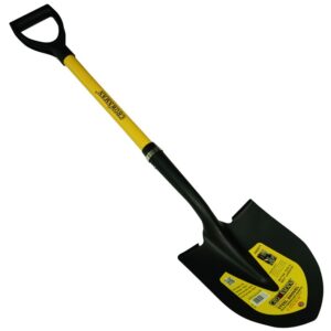 Crownman Steel Shovel with Fiberglass Handle - Round