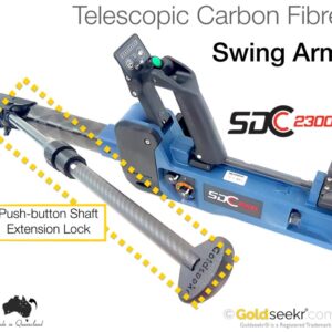 Compact Telescopic Swing Arm – for Minelab SDC2300